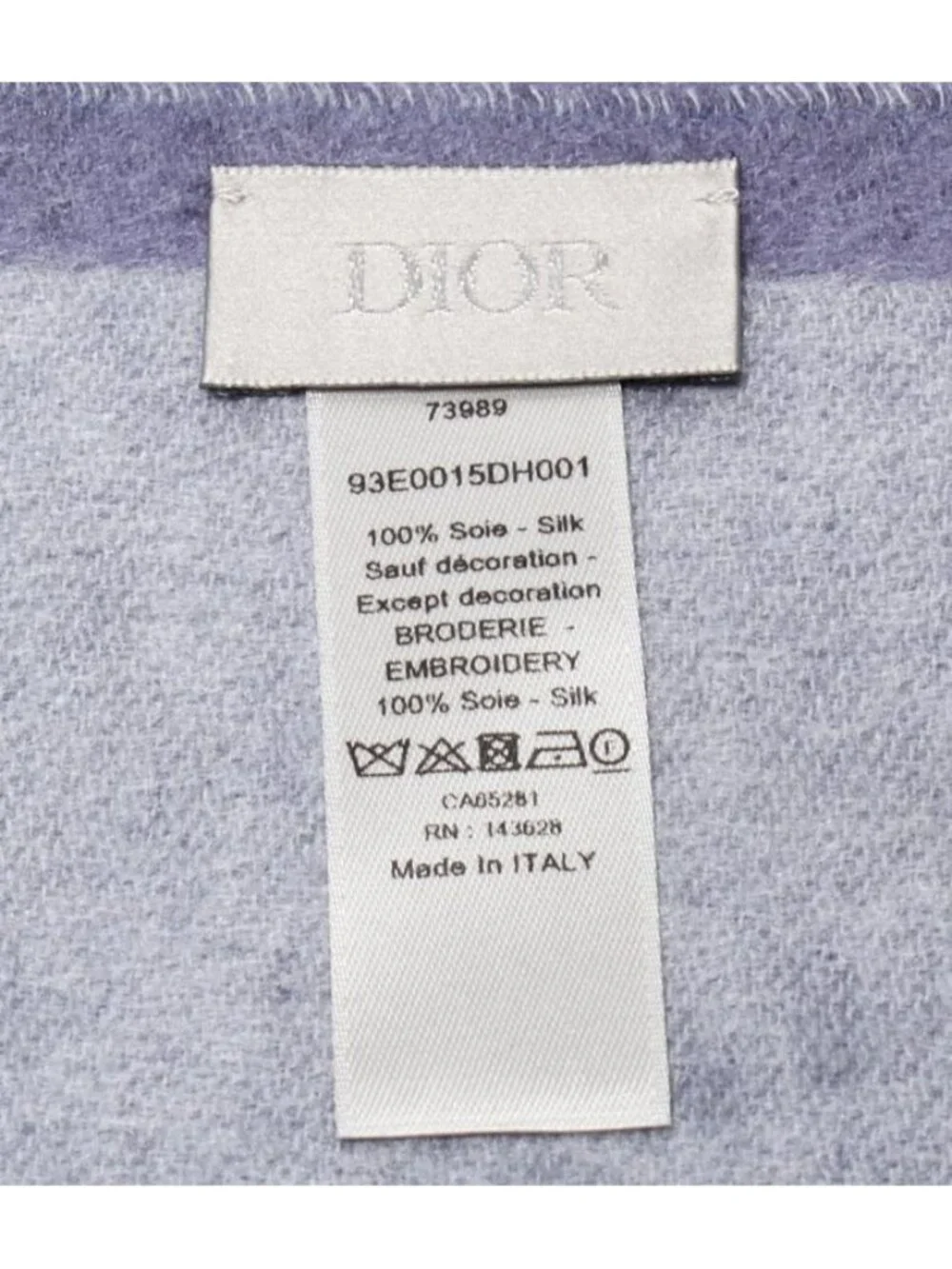 Dior Scarf Silk Double Face Cdlogo
